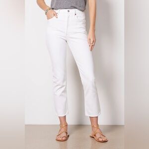 AGOLDE White jeans- Riley Crop